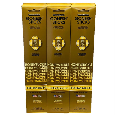 GONESH Honeysuckle 12 Pack (240 Sticks)