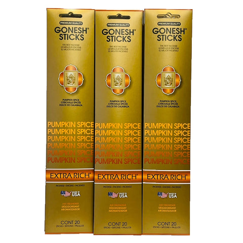 Gonesh Pumpkin Spice Incense 20 Sticks X 12 Pk (240 Sticks)