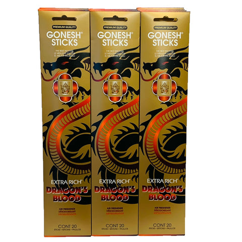 GONESH Dragon's Blood Gold 12 Pack (240 Sticks)