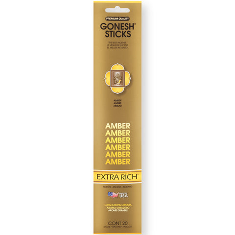Gonesh Amber Incense 20 Sticks X 12 Pk (240 Sticks)