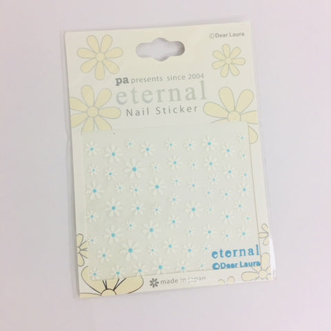 Nail Sticker [Flower White Blue] pa47 by Dear Laura